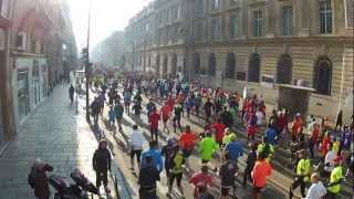 Paris Marathon April 7 - 2013 - Rue de Rivoli looking East toward Bastille