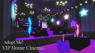 New VIP House CINEMA - Violet Vibes Home Theater - Adopt Me! - Tour and Speed Build