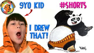 9yo Autistic Savant Draws - Po | Kung Fu Panda