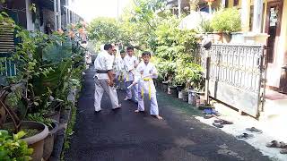 latihan dasar kata nunchaku KARATE GOKASI dojo mahesa