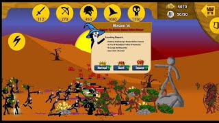 Stick War Legacy Mission 54 gif many gold vs huge starting army from the woodland Tribes of Inamorta