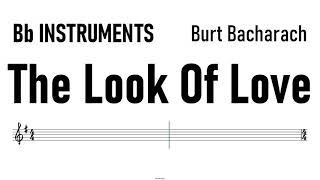 The Look Of Love Bb Instruments Sheet Music Backing Track Partitura Burt Bacharach