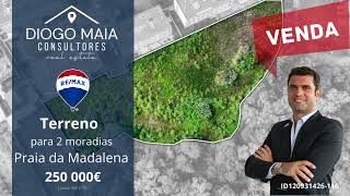 Terreno para construção de duas moradias térreas  a 1,5 Km da praia da Madalena (VN Gaia)