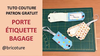 031 - Porte Etiquette pour les  bagages (valise, sac ...) : Patron Gratuit à télécharger