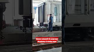 KA PANGRANGO DISAMBUNG DENGAN GERBONGNYA DI STASIUN BOGOR #keretaapi #kapangrango #stasiunbogor