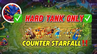 MAGIC CHESS “HARD TANK ONLY” IN 2024 NEW UDPATE‼️✅ | HOW TO COUNTER STARFALL😱🔥💯