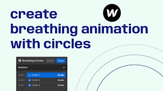 How to create breathing animation with circles in Webflow?