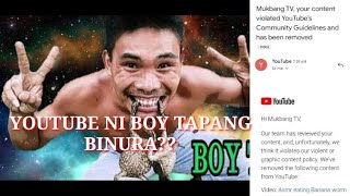 YOUTUBE NI BOY TAPANG BINURA?