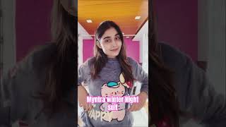 Myntra winter Night suit winter wear haul|#myntrahaul#myntrawinterwearhaul#youtubeshorts#shorts