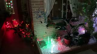 Tour navideño de mi hogar en la noche