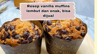 RESEP VANILLA MUFFINS SIMPLE GAMPANG DAN SUPER LEMBUT (PAKAI OVAN SIGNORA LA BELLE)