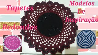 tapetes redondos em croche inspirações de tapetes #crochetando