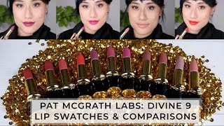 Pat McGrath The Divine 9 MatteTrance Lipsticks - Swatches & Comparisons