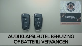 AUDI key shell change, replace / AUDI klapsleutel behuizing of batterij vervangen