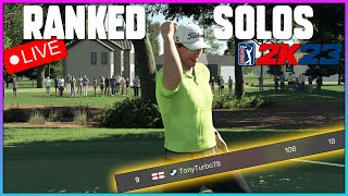 PGA Tour 2k23 🔴 LIVE  Ranked Solo's | We Made Top 10 In The World ⛳💰😁