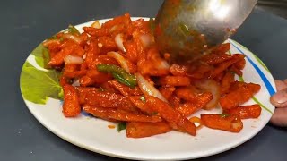 STREET STYLE CHILLI POTATO RECIPE IN HINDI _ चिल्ली पोटैटो _ How to make Chilly Potato _(720P_60FPS)