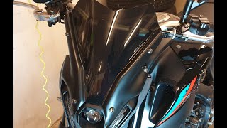 Yamaha MT09 2022 windscreen install #mt09 #windscreen #yamaha #windshield #fz09