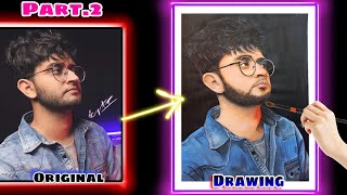 @SanjuArts Drawing 💥 | How to draw @SanjuArts7  😱 | Sanju Basu  Acrylic Painting 😨 💞 #draw