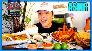 ASMR SEAFOOD MUKBANG | CRAB LEGS, RAW OYSTERS, COCONUT COCKTAIL, SHRIMP, OCTOPUS