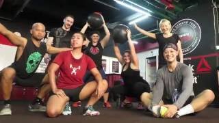 CrossFit Equator: Team WOD "Tesla & Edison" (Rowing, Wall Balls, Running, and Sit-Ups)