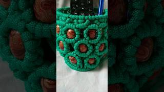 Macrame pen/remote holder #macrameholder #diy #short #macramecreation #viralvideo