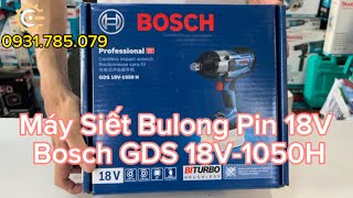 Máy Siết Bulong Pin 18V Bosch GDS 18V-1050H SOLO| 18V Cordless Impact Wrench| Công Cụ Máy Móc