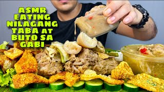 ASMR EATING |BONE SOUP W/ BELLY | CRISPY PORK CHICHARON |CRISPY DRIED FRIED FISH |LETTUCE & CUCUMBER