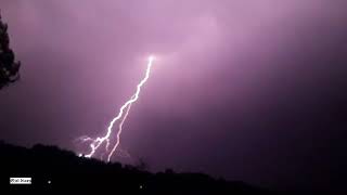 heavy thunderstorm and lightning