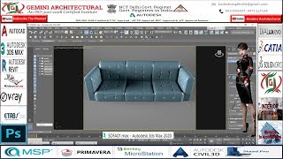 3Ds Max 2020 Sofa Modelling with Editable Poly Tutorial Hindi(Gemini Architectural)