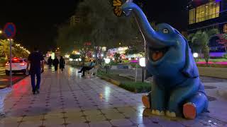 [4K] Night walk in Iran Kish island (Dec 2020)