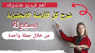 شرح كل الأزمنة في جملة واحدة - أهم فيديو يلخص الانجليزية👌❤