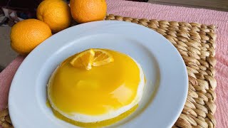 Orange vanilla pudding | no gelatin no China grass orange pudding | easy pudding recipe