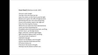 Some poetry for the afternoon: Dover Beach, by Matthew Arnold