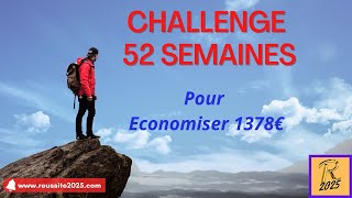 Challenge "52 semaines" et obtenez 1378€