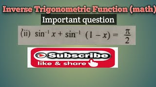 #Inverse Trigonometric Function (math)for #class -12👍