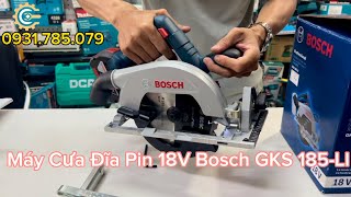 Máy Cưa Đĩa Pin 18V Bosch GKS 185-LI SOLO| 18V BL Cordless Circular Saw| Công Cụ Máy Móc