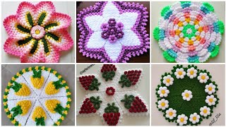 Very beautiful flower knitting models with wool yarn