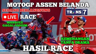 LIVE STREAMING 🔴 MOTOGP BELANDA HARI INI, RACE MOTOGP BELANDA, BAGNAIA JUARA, MARQUEZ GAGAL PODIUM