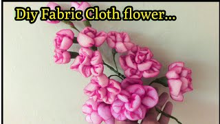 Diy How to make Fabric Cloth flower| Easy net Fabric flower making|Tutorial.