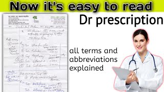 how to read Doctor prescription|Medical terminology|Medical abbreviations|medical knowledge pk