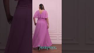 Vestido de Festa Plus Size Decote Transpassado.