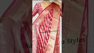 Organza silk Saree draping tips #saree #fashion #trending