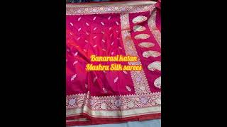 Banarasi katan Mashru Silk sarees/Wedding and festive season/Silk saree/light-weight#shortvideo