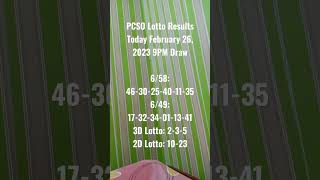 PCSO Lotto Results Today February 26, 2023 9PM Draw