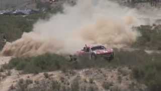 SCORE Baja 500 Qualifying  Trophy Truck Photographer Close Call