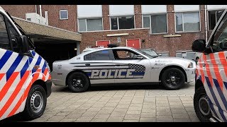 „The Thin Blue Line“ tribute cop-car Germany @ POLITIE Vlissingen visit & @ Rescue Vlissingen 2018