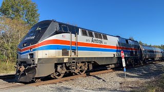 Amtrak P080 with the 130 heritage unit at jones crossing