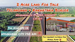 2 Acre’s land for sale Mumbai highway || Hyderabad 136 km surooding land for sale #karnataka #nh65