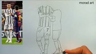 Drawing Ronaldo and Messi is very easy