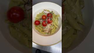 Crmy penne pasta with chicken